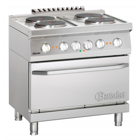 Bartscher El. fornuis 700, B800, 4-pits, EO