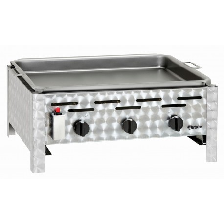 Bartscher Combi-tafelbraadgrill, gas, 3-pits