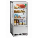 Bartscher Mini-koelvitrine 78L, zilver