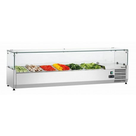 Bartscher Koelopzetvitrine GL3 5x1/3+1x1/2GN