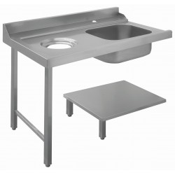 Bartscher Aanvoertafel links, afval, Spat