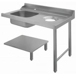 Bartscher Aanvoertafel rechts, afval, Spat