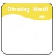 Vol. oplosbare sticker dinsdag 25 mm 500/rol (1 stuks)