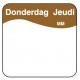 Vol. oplosbare sticker donderdag 25 mm 500/rol (1 stuks)