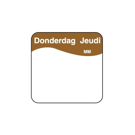 Vol. oplosbare sticker donderdag 25 mm 500/rol (1 stuks)