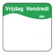 Vol. oplosbare sticker vrijdag 25 mm 500/rol (1 stuks)