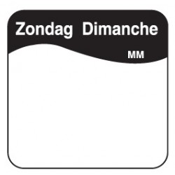 Vol. oplosbare sticker zondag 25 mm 500/rol (1 stuks)