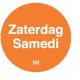 Permanente sticker zaterdag 19 mm 1000/rol (1 stuks)