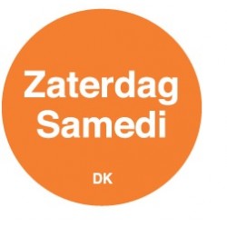 Permanente sticker zaterdag 19 mm 1000/rol (1 stuks)