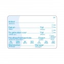 Vol. oplosbare sticker met schrijfvlak 250/rol (per 1 stuks)