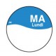 Perm. sticker m/schrijfvlak maandag 19 mm 1000/rol (1 stuks)