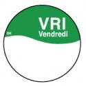 Perm. sticker m/schrijfvlak vrijdag 19 mm 1000/rol (per 1 stuks)