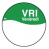 Perm. sticker m/schrijfvlak vrijdag 19 mm 1000/rol (per 1 stuks)