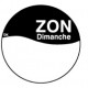 Perm. sticker m/schrijfvlak zondag 19 mm 1000/rol (1 stuks)