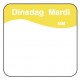 Eenv. verwijderbare sticker dinsdag 25 mm 1000/rol (1 stuks)