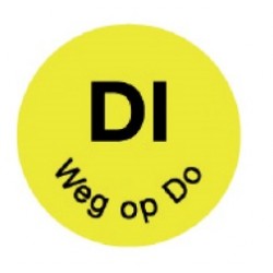 Perm. sticker 'di weg op do' 19 mm 1000/rol (1 stuks)