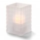 Vierkante glashouder mat 6,5 x 9,5 cm (12 stuks)