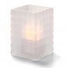 Vierkante glashouder mat 6,5 x 9,5 cm (per 12 stuk)