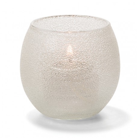 Theelicht luchtbel glas transparant 6,7 x 6 cm (12 stuks)