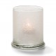 Cilinder glas breed onderstel transp. 7,6 x 9 cm (12 stuks)