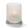 Cilinder glas breed onderstel transp. 7,6 x 9 cm (per 12 stuk)