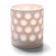 Witporseleinen lamphouder stippen 7 x 8,5 cm (12 stuks)