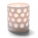 Witporseleinen lamphouder stippen 7 x 8,5 cm (per 12 stuk)
