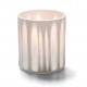 Witporseleinen lamphouder strepen 7 x 8,5 cm (12 stuks)
