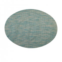 Placemat ovaal Blauw/Wit/Koper 49 x 36 cm (24 stuks)