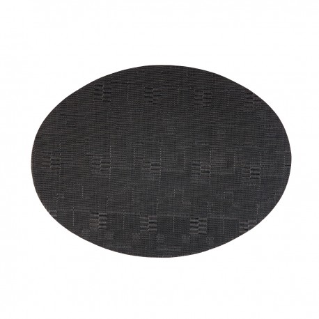 Placemat ovaal Zwart 49 x 36 cm (24 stuks)