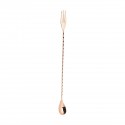 Cocktaillepel met vork koper 32 cm (per 1 stuks)