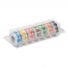Disp. perm. stickers m/schrijfvlak 19 mm 7x1000/ds (per 1 stuks)