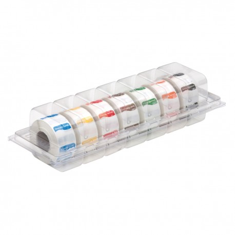 Disp. vol. oplosb. sticker 'zondag' 19 mm 7x500/ds (1 stuks)