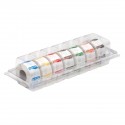 Disp. vol. oplosb. sticker 'zondag' 25 mm 7x500/ds (per 1 stuks)