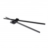 Chopstickhouder zwart 6,4 x 1,9 cm melamine 12 per doos