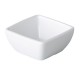 Gebogen vierkant bakje wit 6,3 x 6,3 x 3 cm (24 stuks)