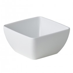Gebogen vierkant bakje wit 12,9 x 12,9 x 6,5 cm (12 stuks)