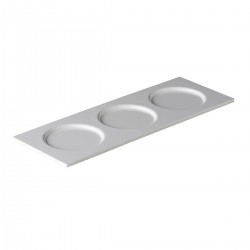 Serveerschaal met 3 uitsparingen 38,5 x 13,5 cm (6 stuks)