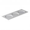 Serveerschaal met 3 uitsparingen 38,5 x 13,5 cm (per 6 stuks)