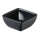 Gebogen vierkant bakje zwart 6,3 x 6,3 x 3 cm (24 stuks)