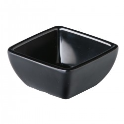 Gebogen vierkant bakje zwart 6,3 x 6,3 x 3 cm (24 stuks)