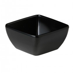 Gebogen vierkant bakje zwart 8,9 x 8,9 x 4,5 cm (24 stuks)