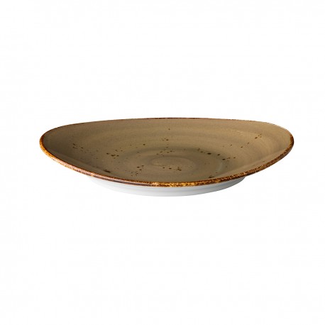 Ovaal bord reactive sand 17,1 x 14,8 cm (6 stuks)