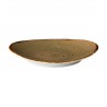 Ovaal bord reactive sand 30 x 25,5 cm (per 3 stuks)