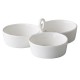 3-vaks kom met handvat 3 x 10 cm (6 stuks)