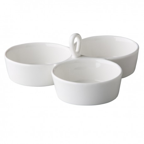 3-vaks kom met handvat 3 x 10 cm (6 stuks)