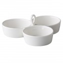 3-vaks kom met handvat 3 x 10 cm (6 stuks)