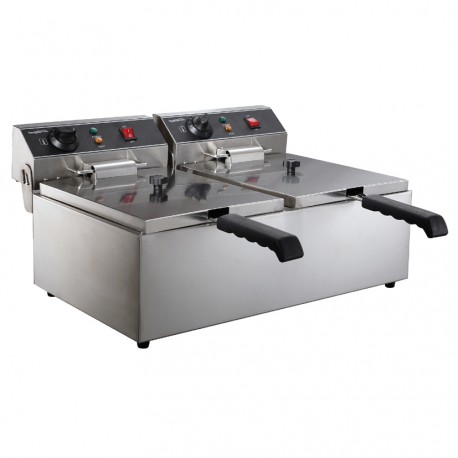 Combisteel Elektrische Tafelfriteuse 2X6 L