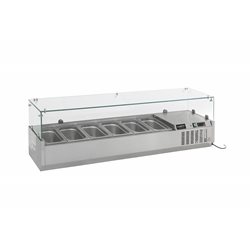 Combisteel Gekoelde Opzetvitrine 1/4 Gn X 7