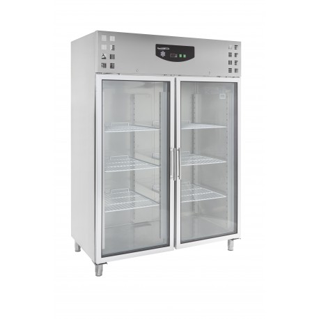 Combisteel Koelkast Rvs 2 Glasdeuren